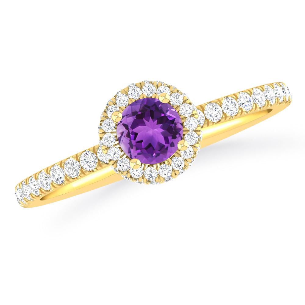 Yellow Gold - Amethyst