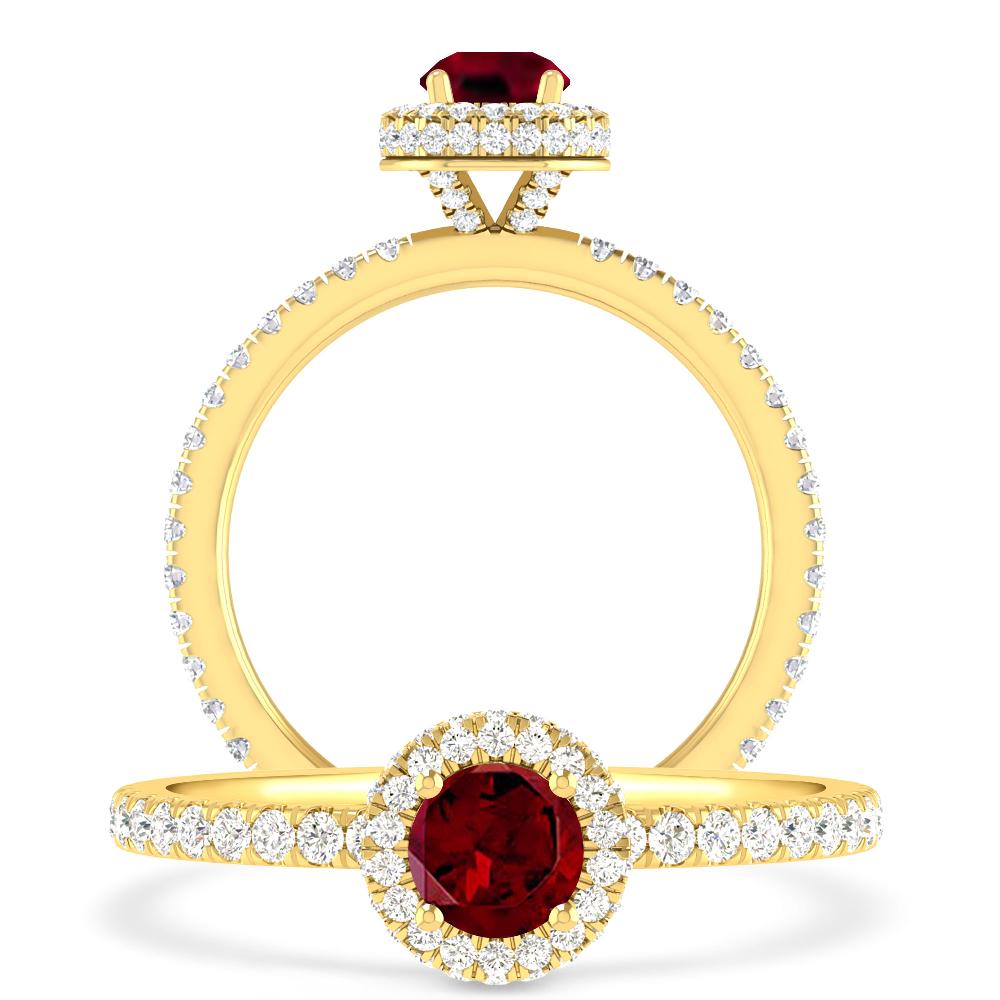 Yellow Gold - Garnet