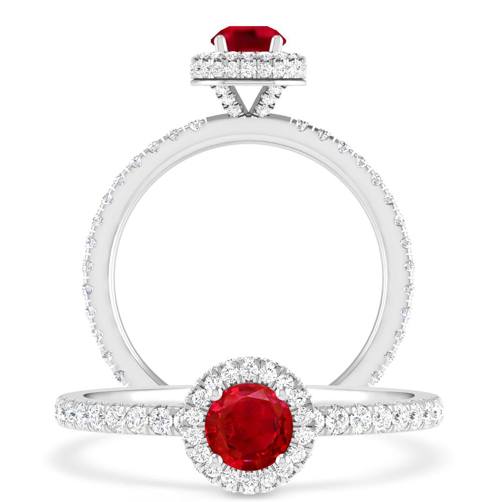 White Gold - Ruby