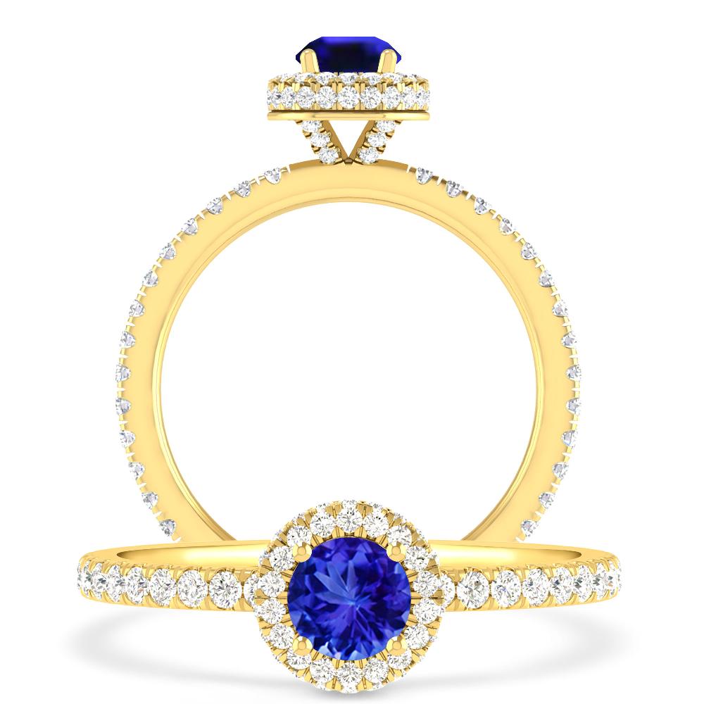 Yellow Gold - Tanzanite