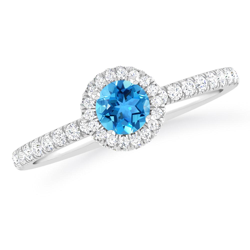 White Gold - Blue Topaz