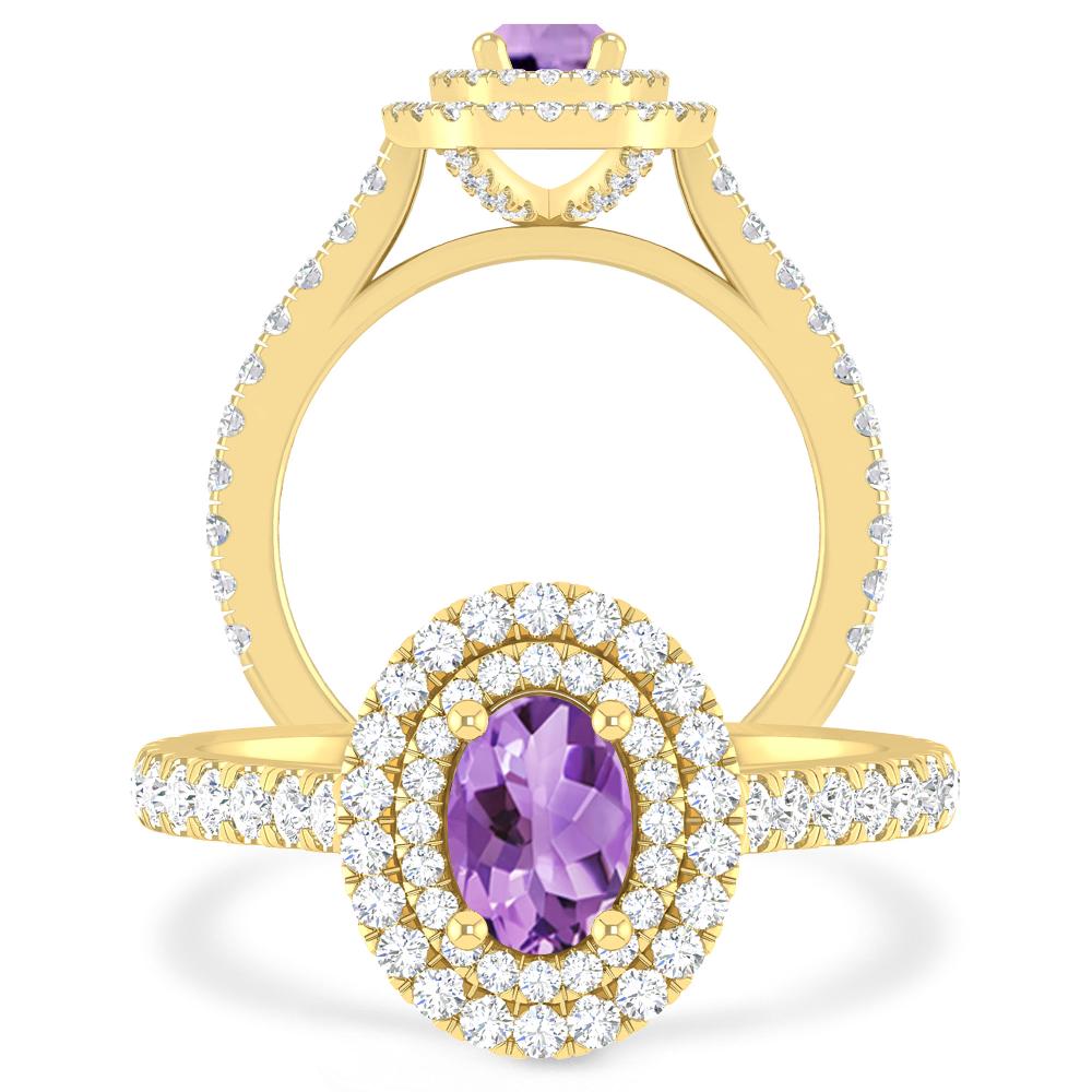 Yellow Gold - Amethyst