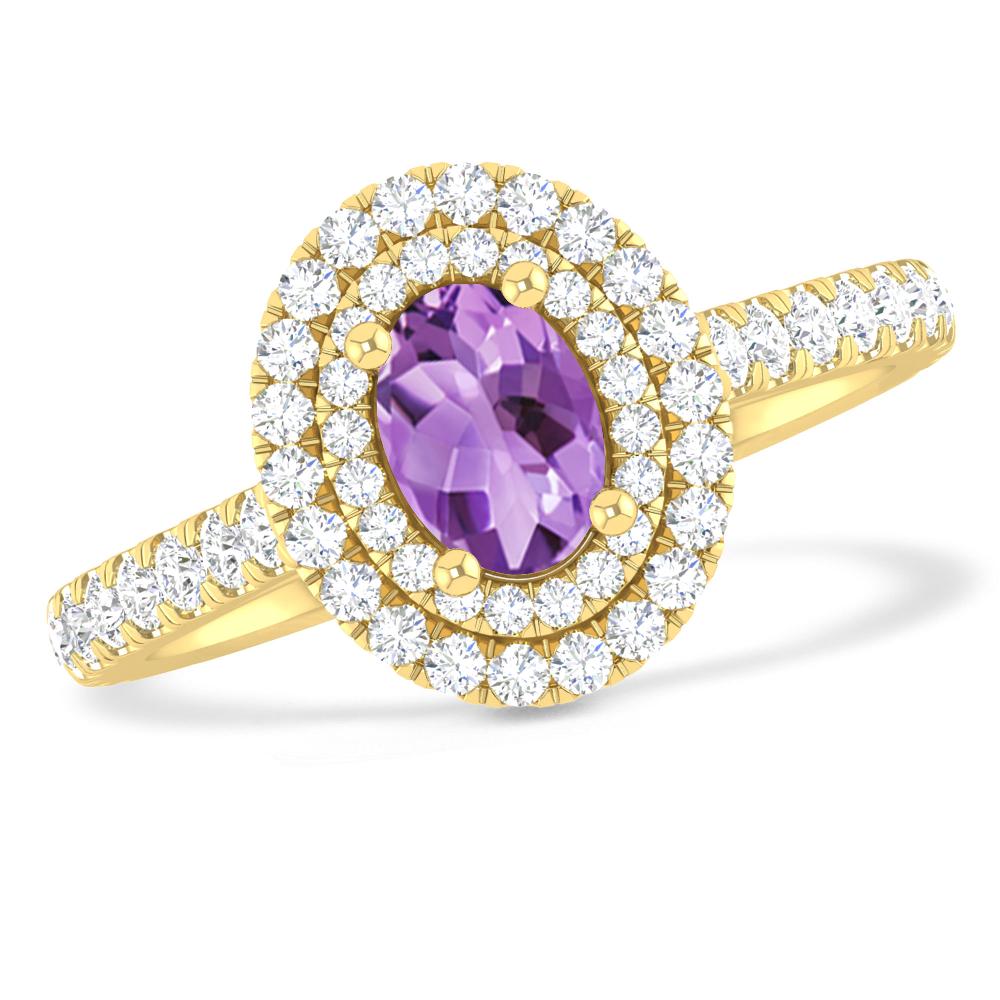 Yellow Gold - Amethyst