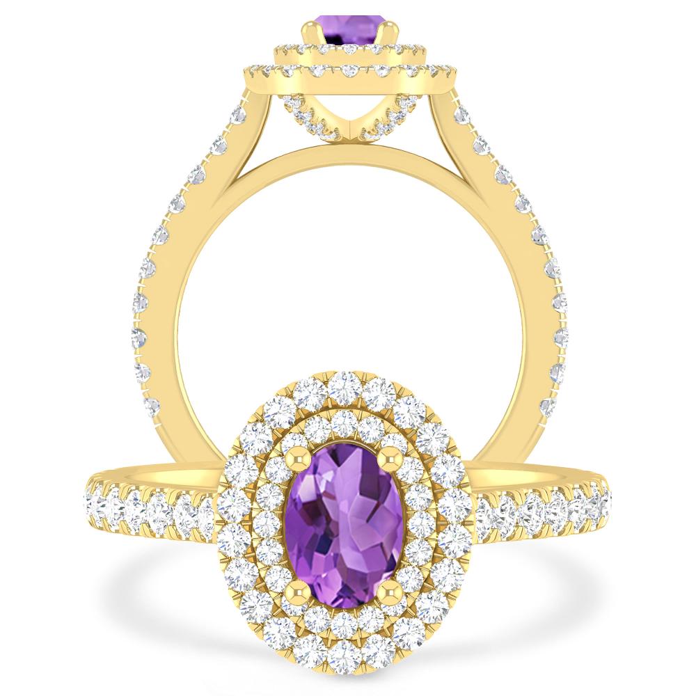 Yellow Gold - Amethyst