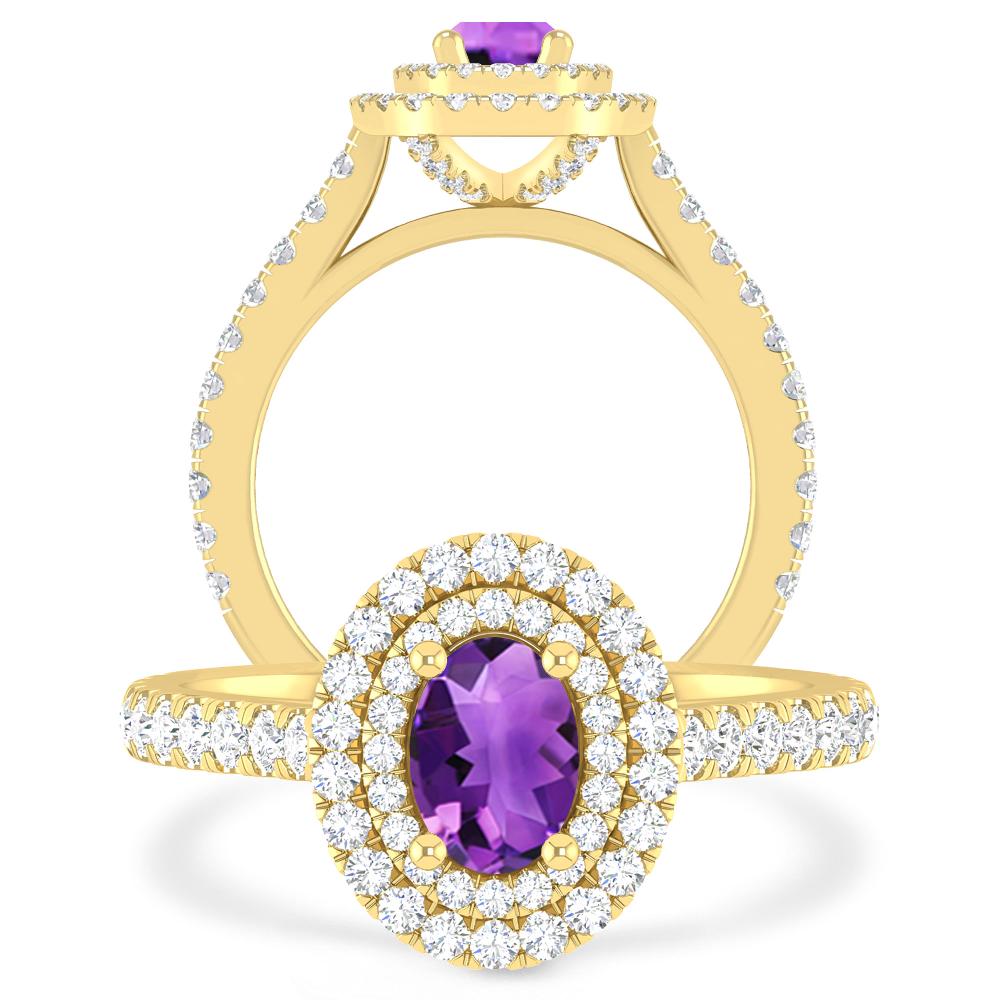 Yellow Gold - Amethyst