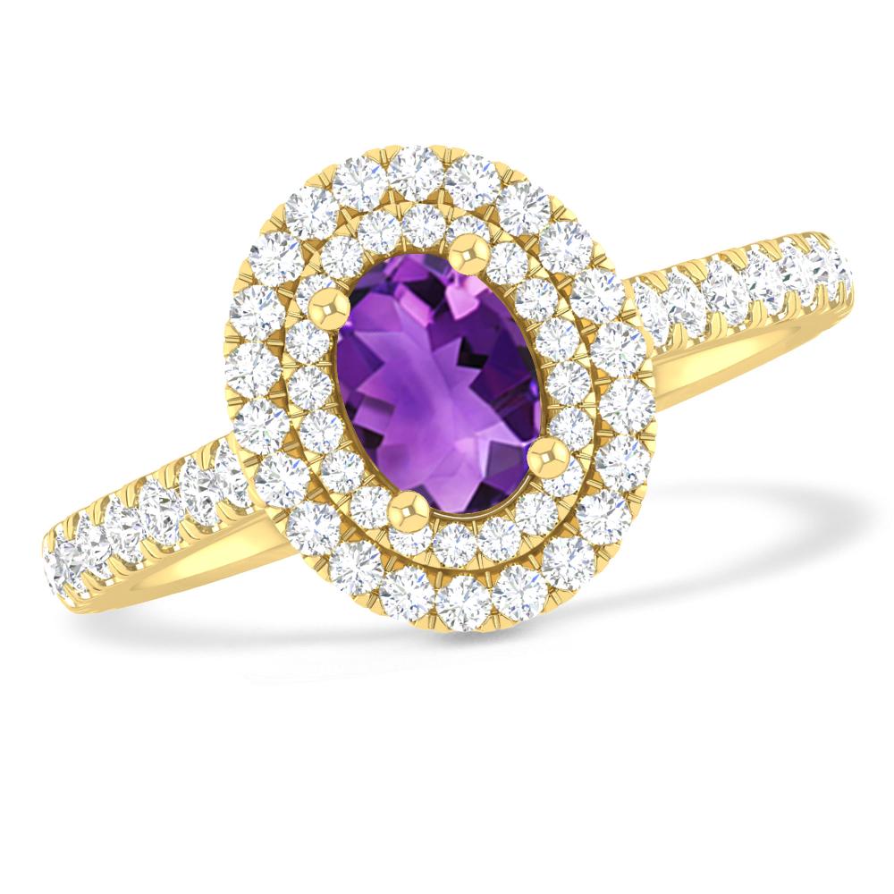 Yellow Gold - Amethyst