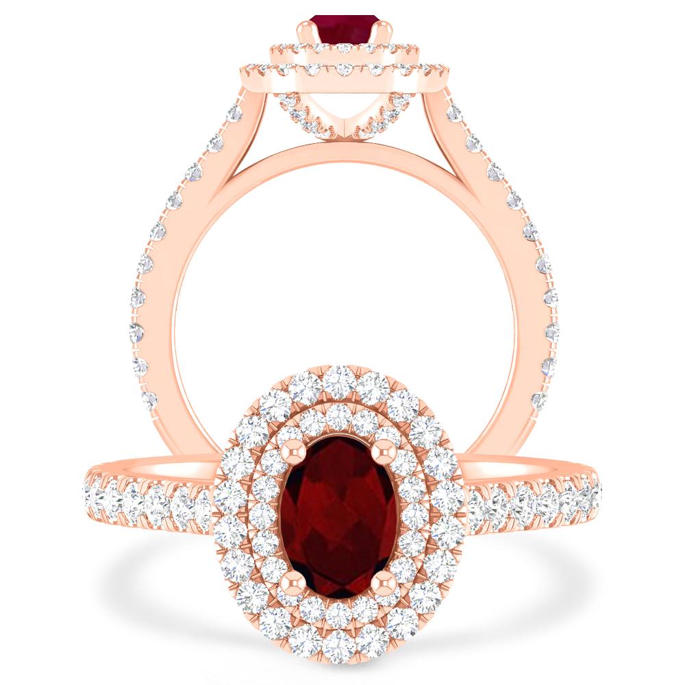 Rose Gold - Garnet