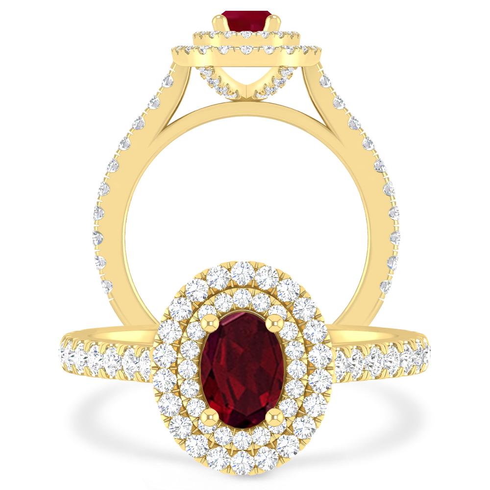 Yellow Gold - Garnet