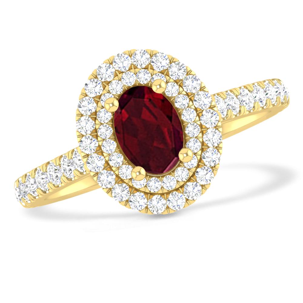 Yellow Gold - Garnet