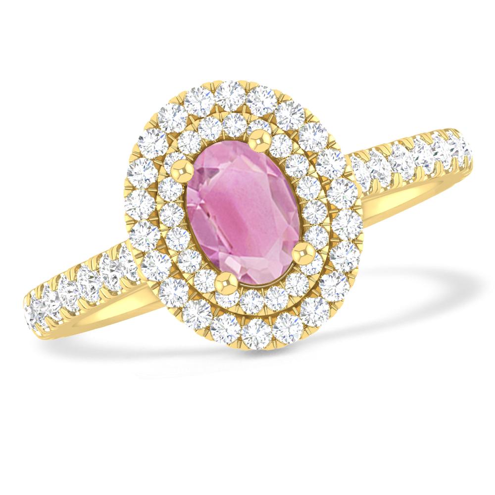 Yellow Gold - Pink Tourmaline