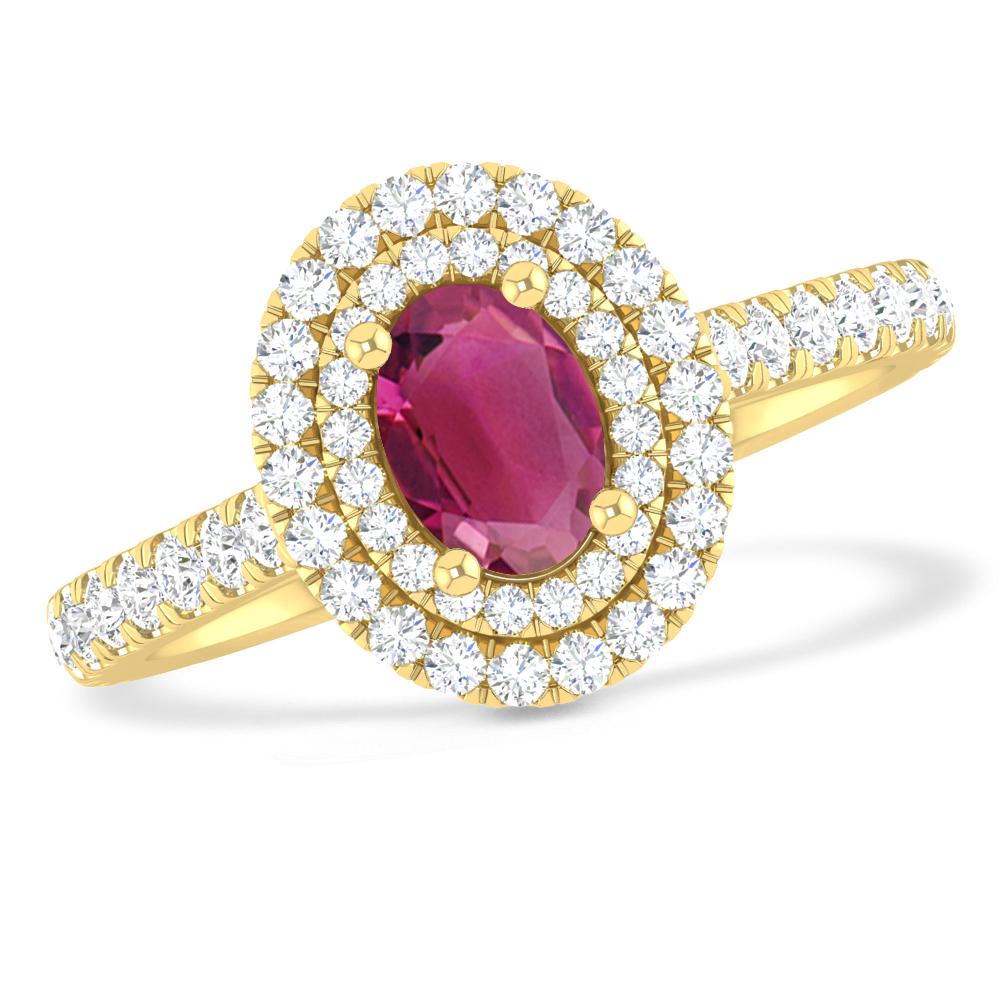 Yellow Gold - Pink Tourmaline