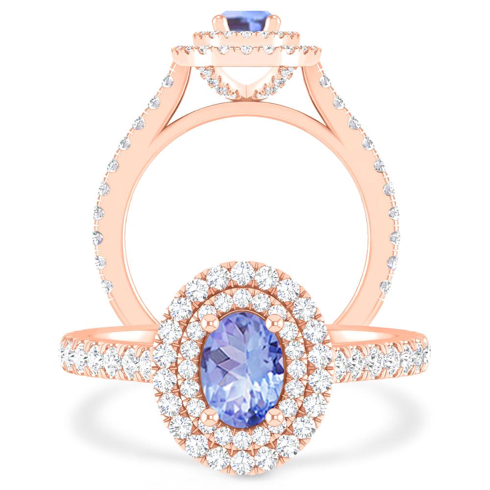 Rose Gold - Tanzanite