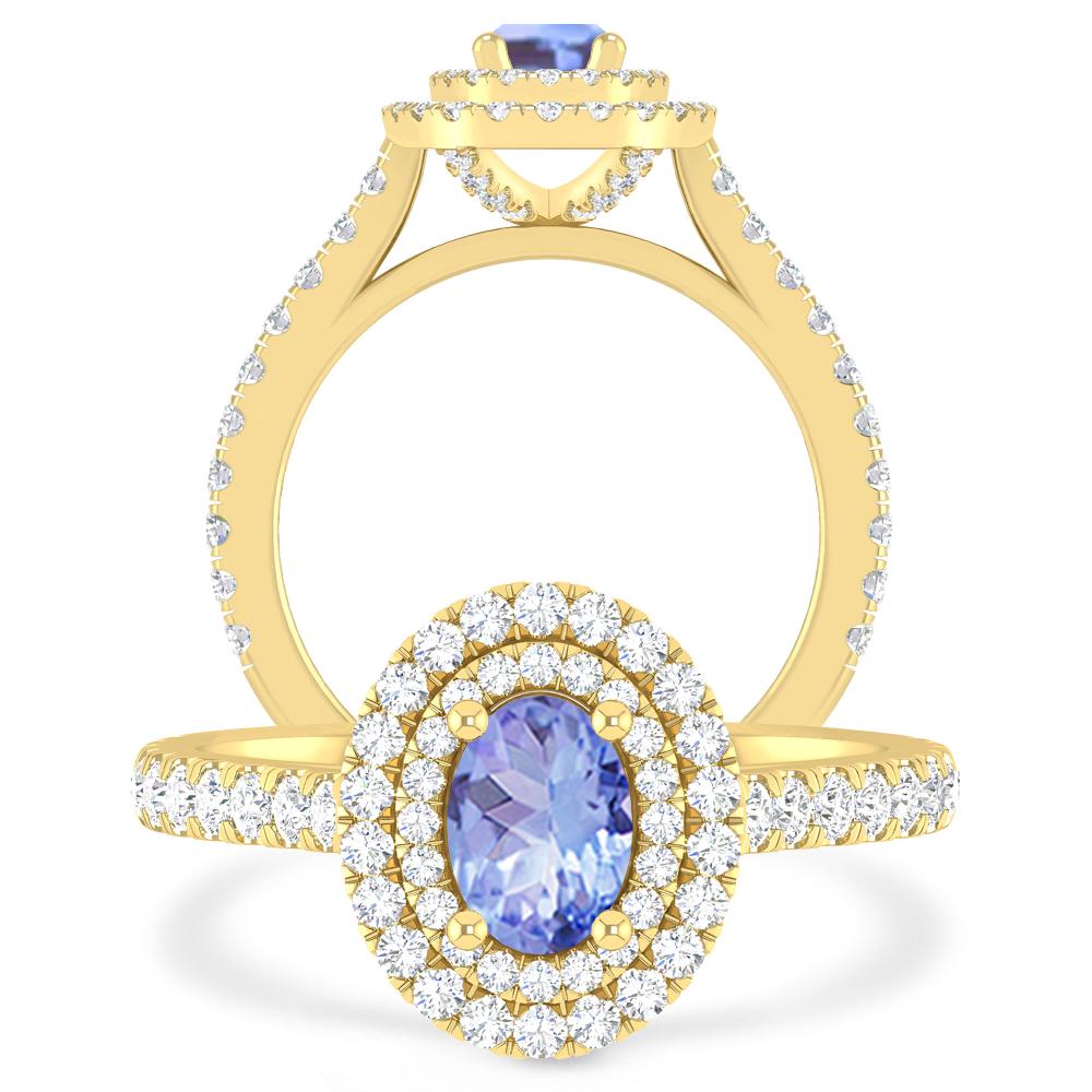 Yellow Gold - Tanzanite