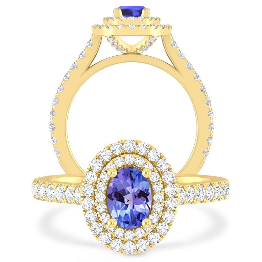 Yellow Gold - Tanzanite