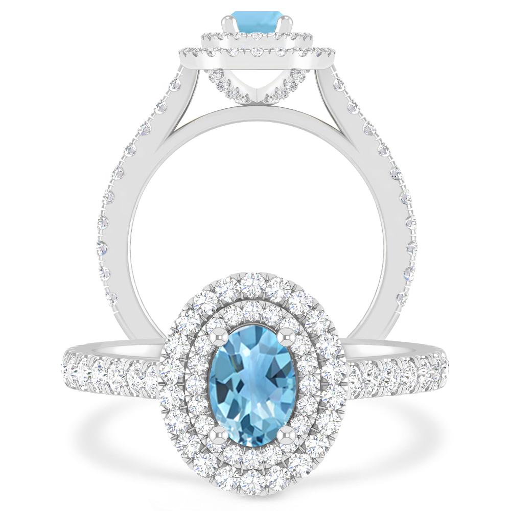 White Gold - Blue Topaz