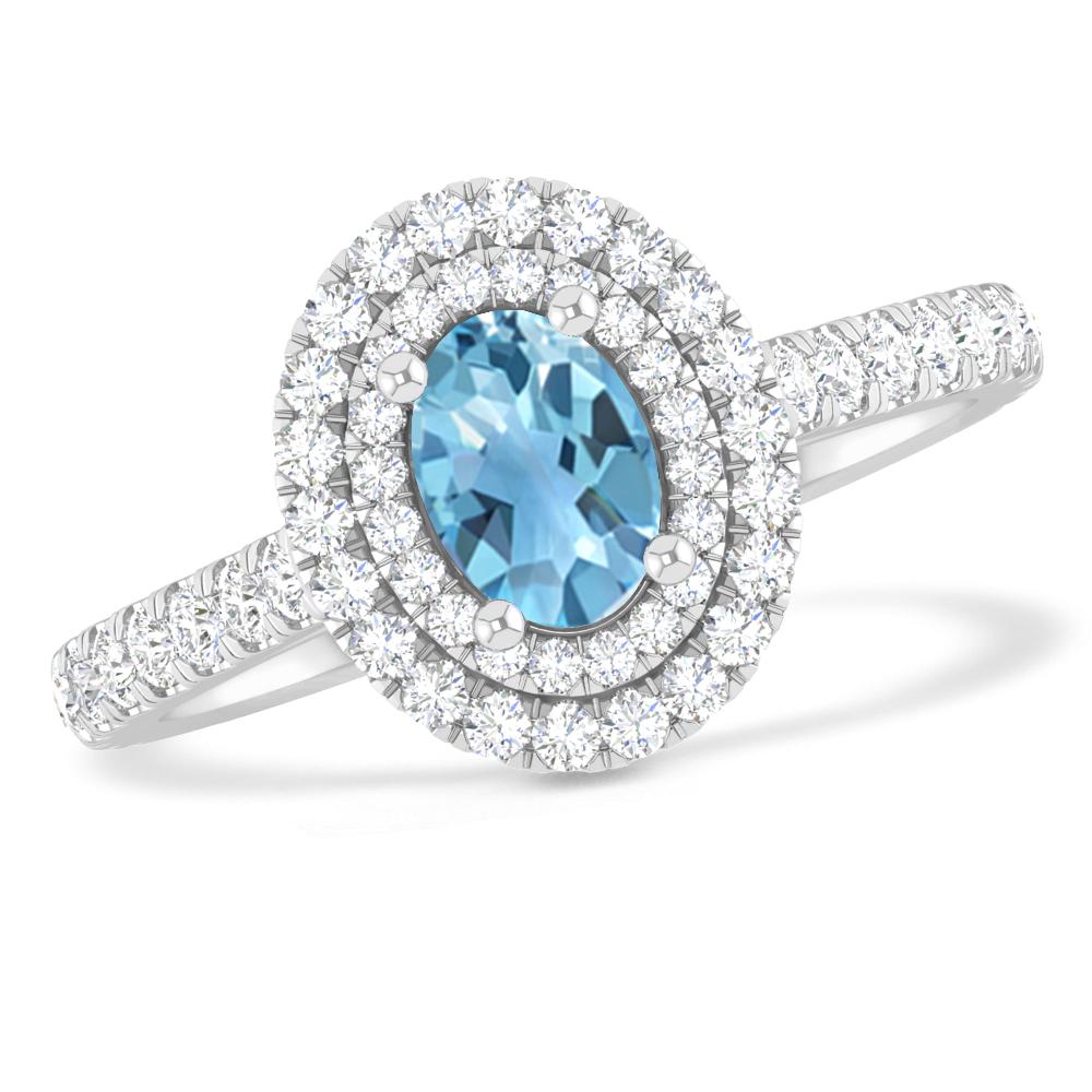 White Gold - Blue Topaz