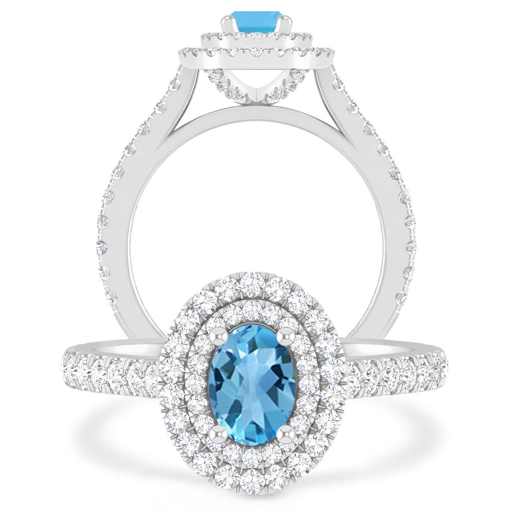 White Gold - Blue Topaz