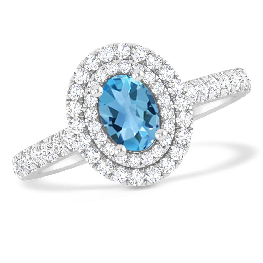 White Gold - Blue Topaz