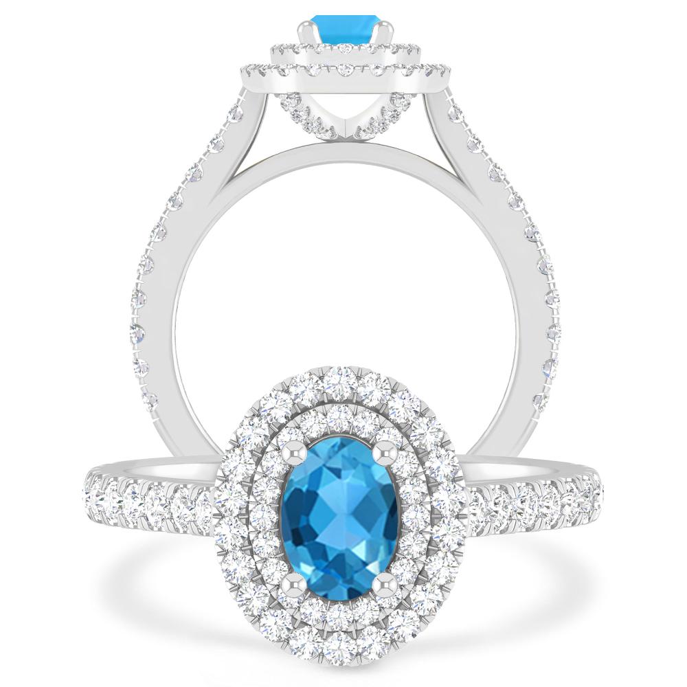 White Gold - Blue Topaz