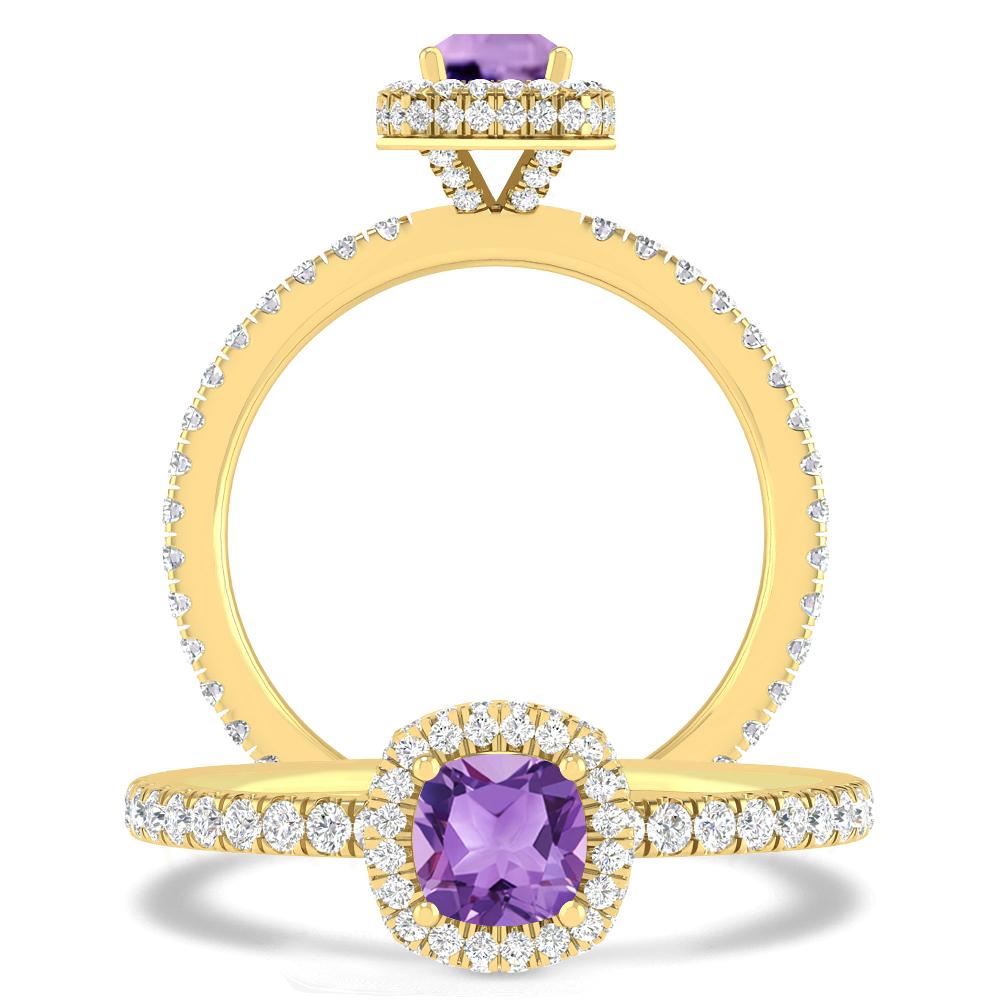 Yellow Gold - Amethyst