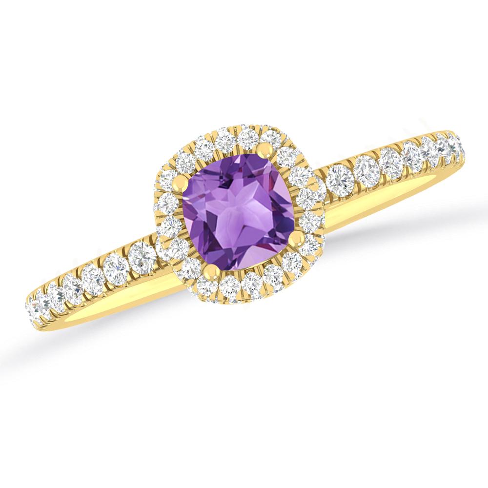 Yellow Gold - Amethyst