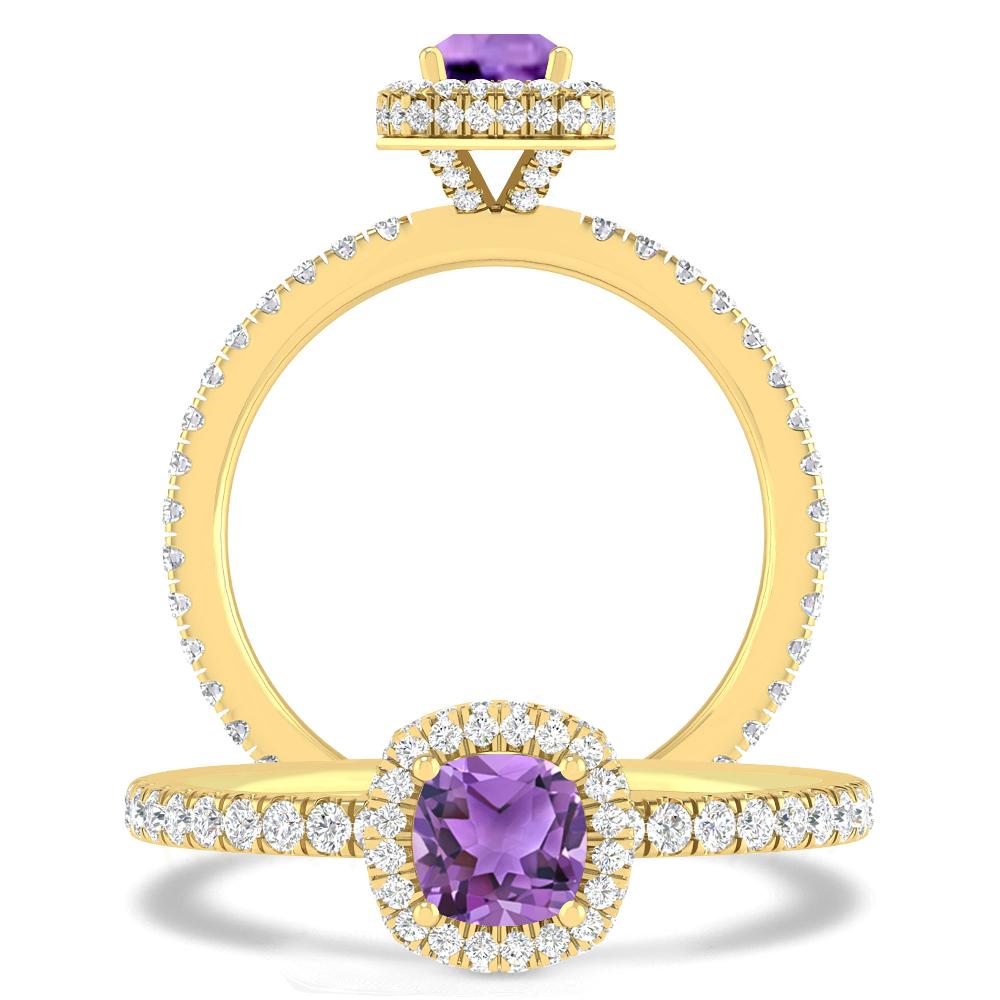 Yellow Gold - Amethyst