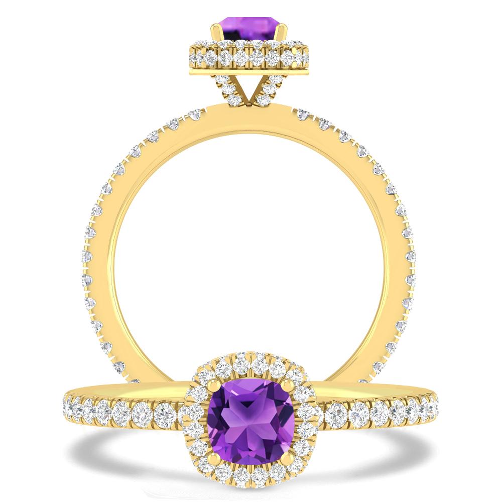 Yellow Gold - Amethyst