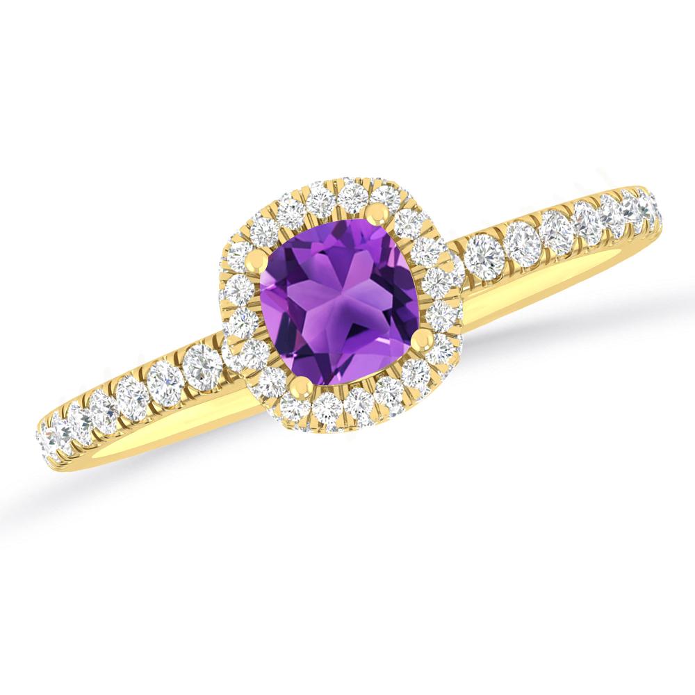 Yellow Gold - Amethyst