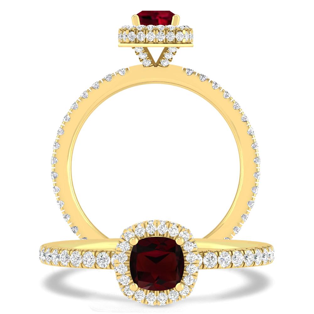 Yellow Gold - Garnet