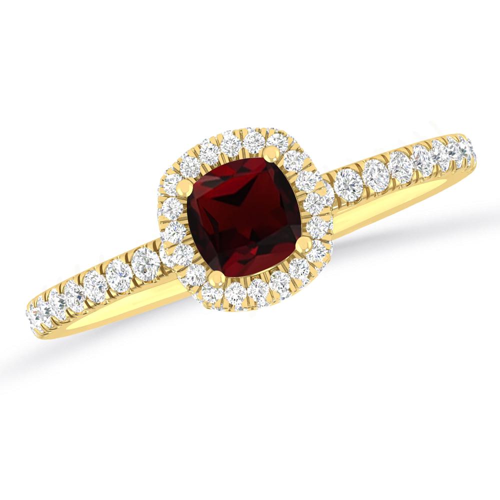 Yellow Gold - Garnet