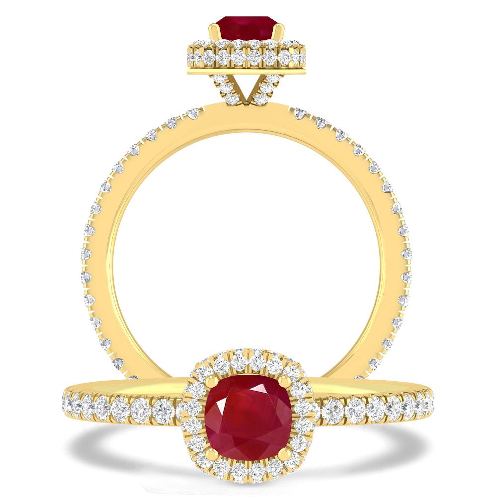 Yellow Gold - Ruby