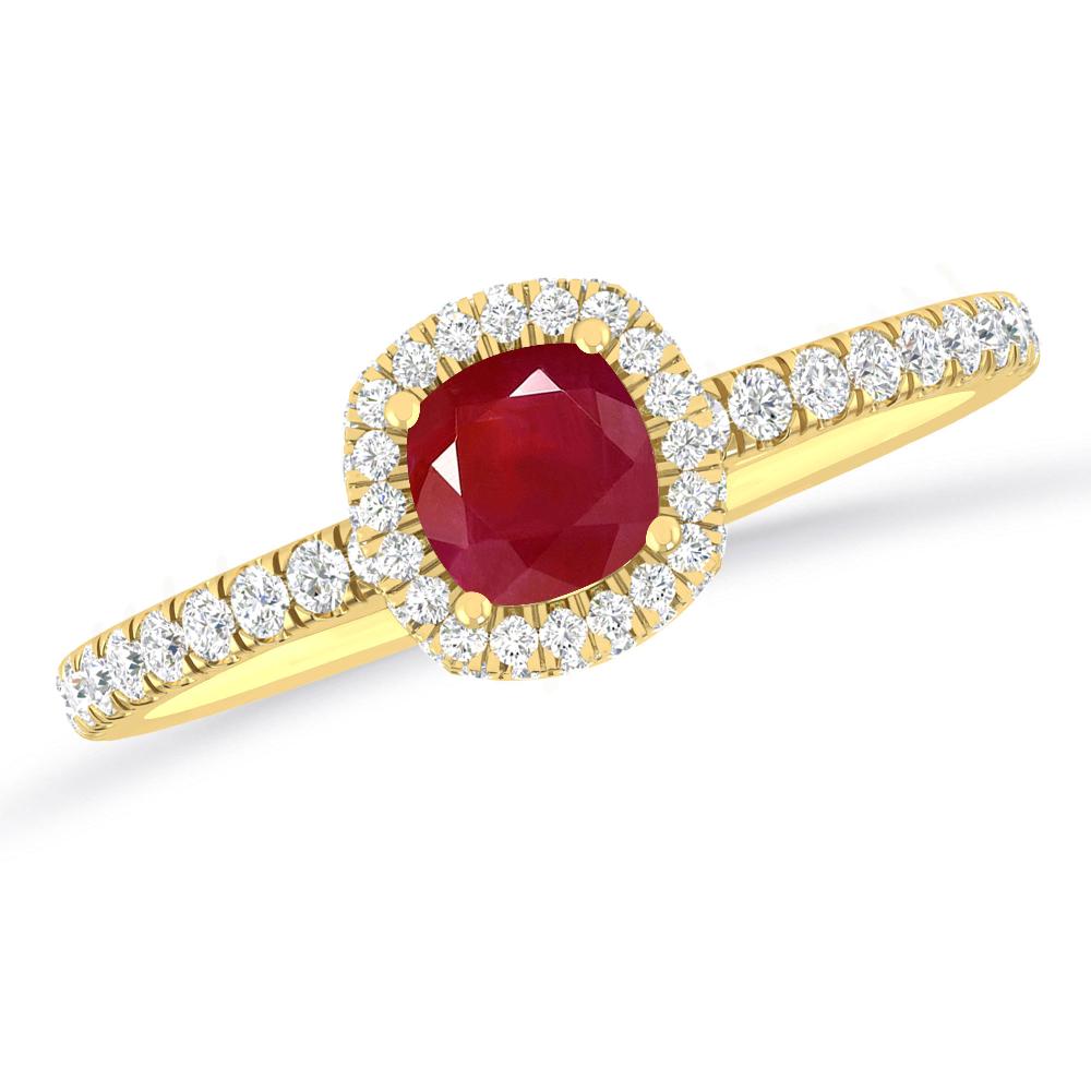 Yellow Gold - Ruby