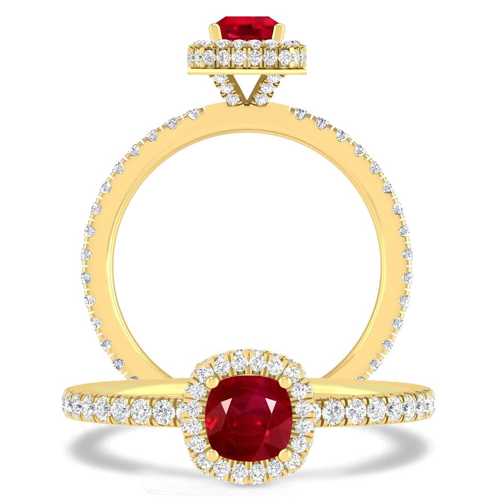 Yellow Gold - Ruby