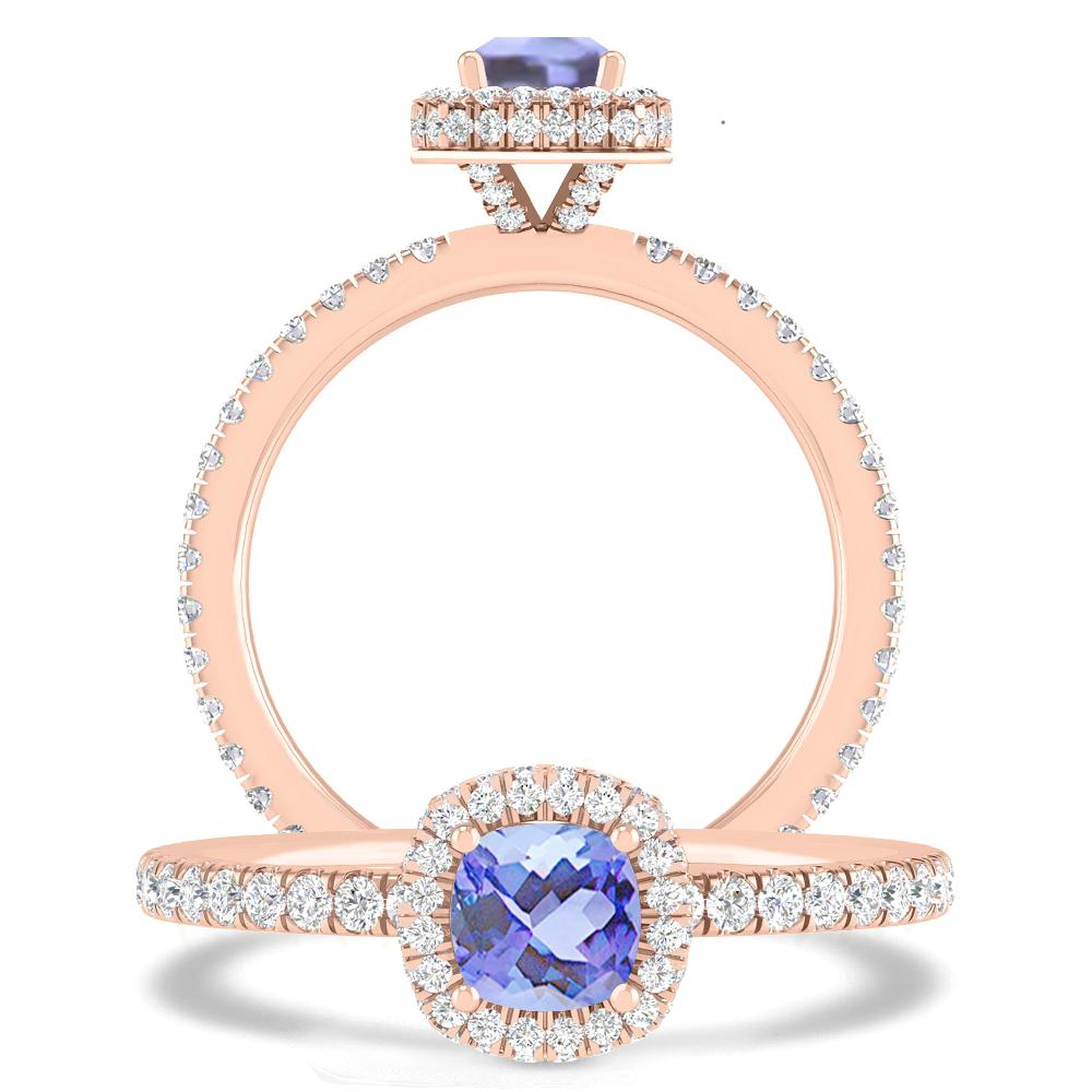 Rose Gold - Tanzanite