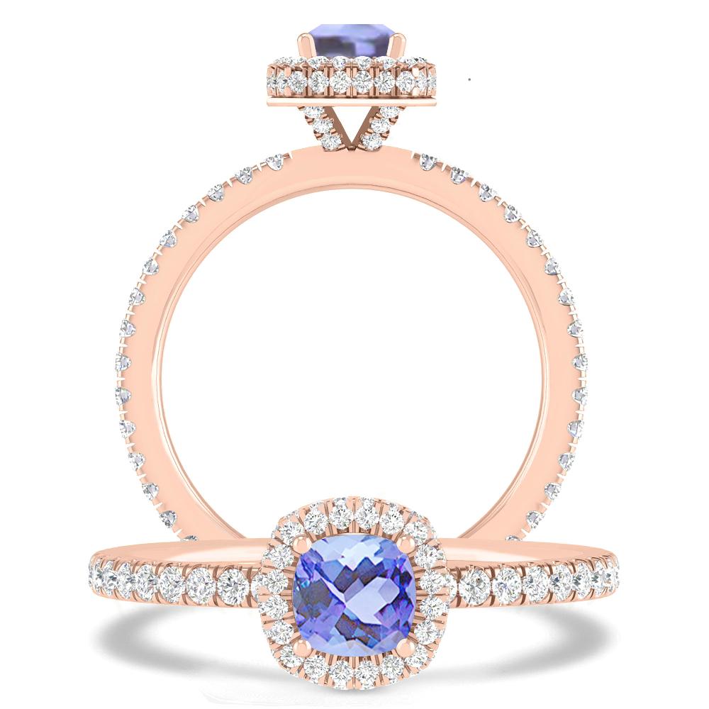 Rose Gold - Tanzanite