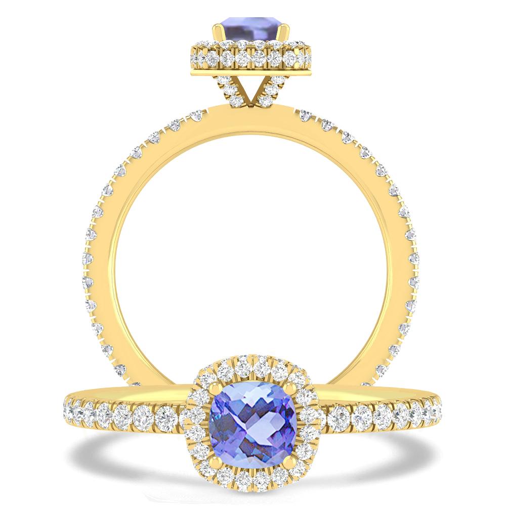 Yellow Gold - Tanzanite