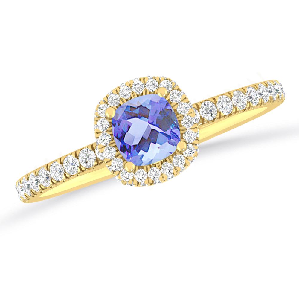 Yellow Gold - Tanzanite