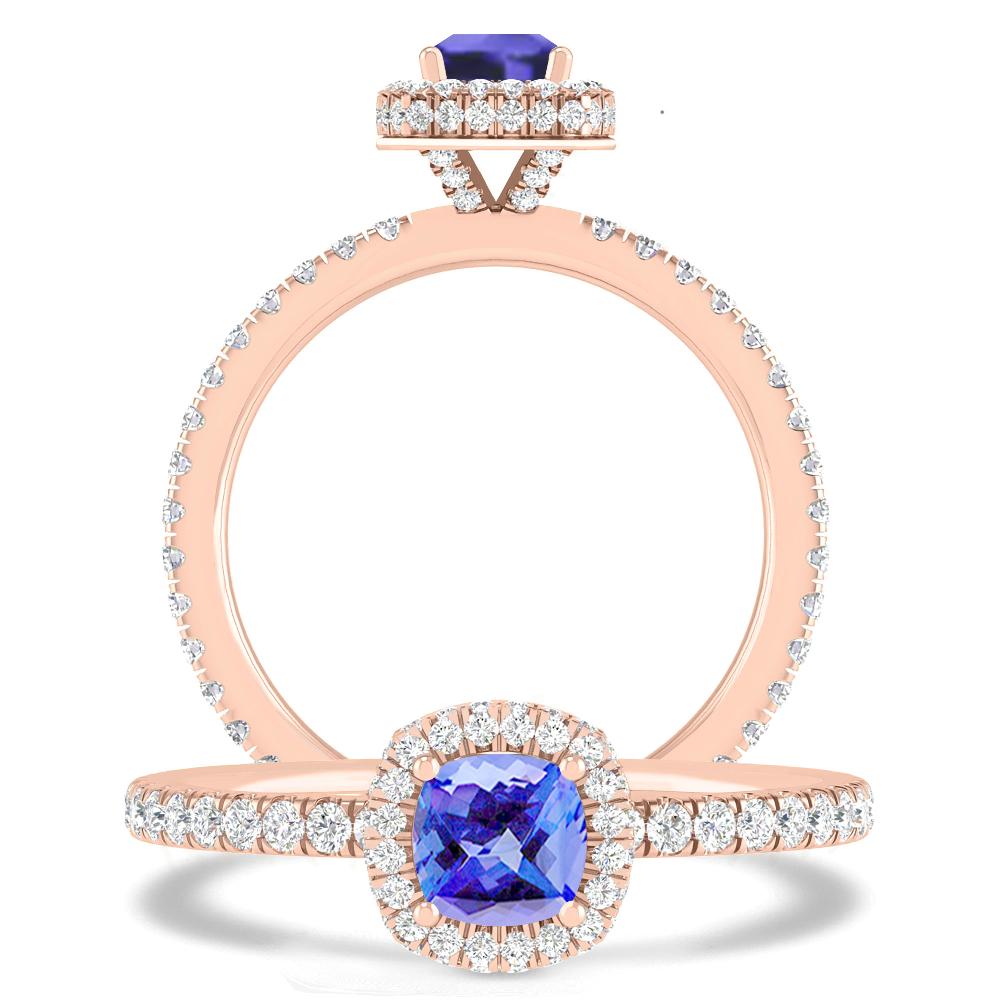 Rose Gold - Tanzanite