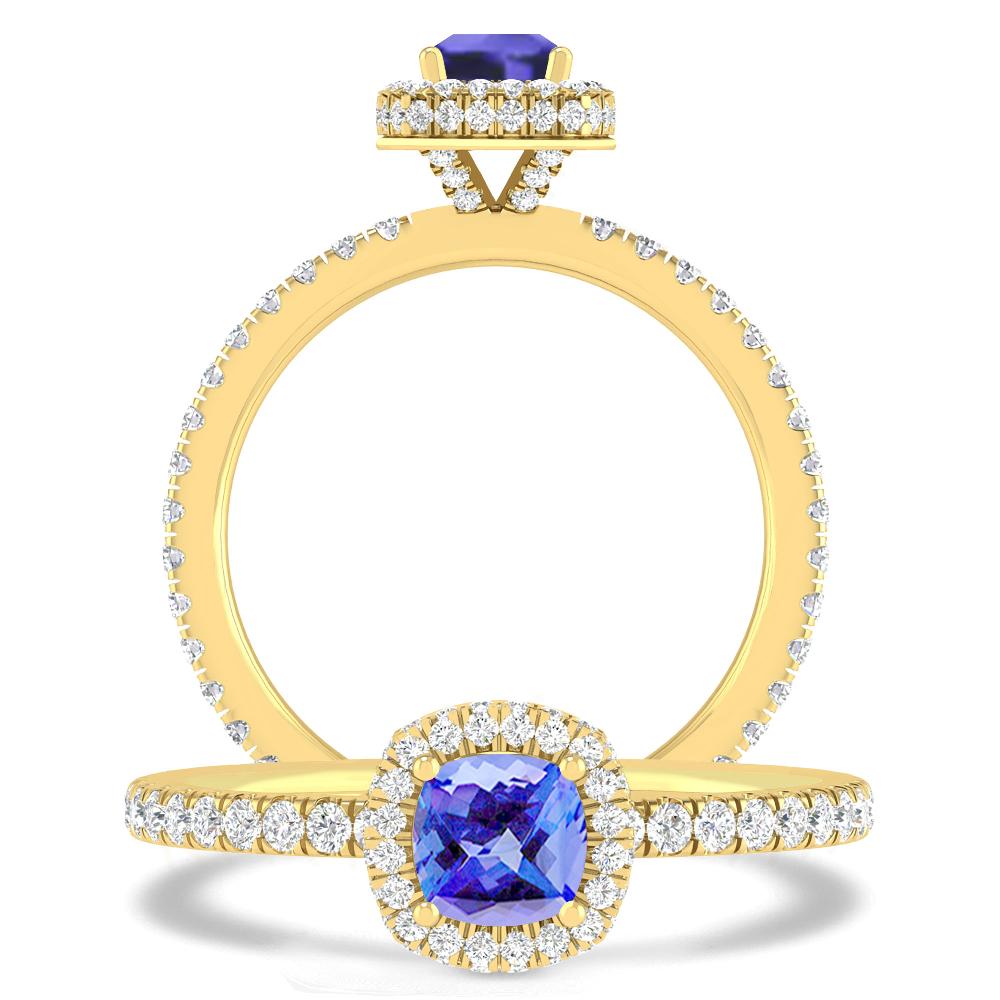 Yellow Gold - Tanzanite