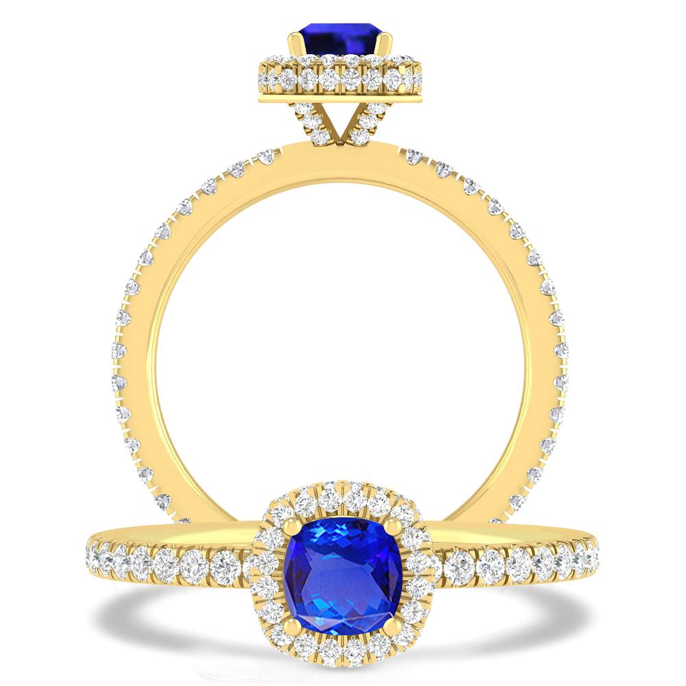 Yellow Gold - Tanzanite