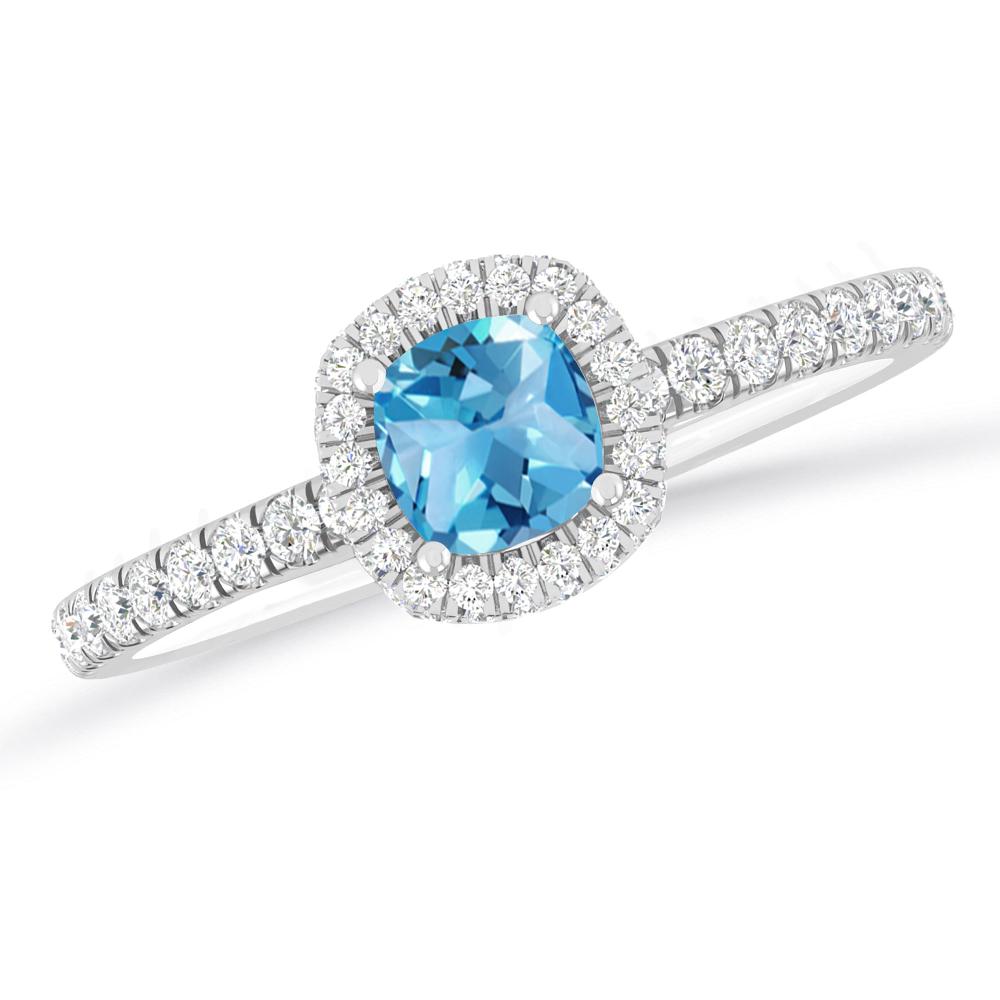 White Gold - Blue Topaz