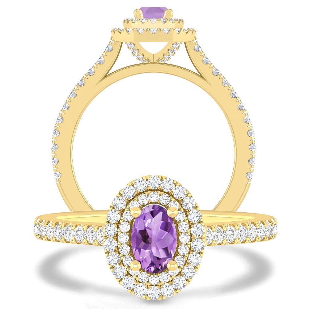 Yellow Gold - Amethyst