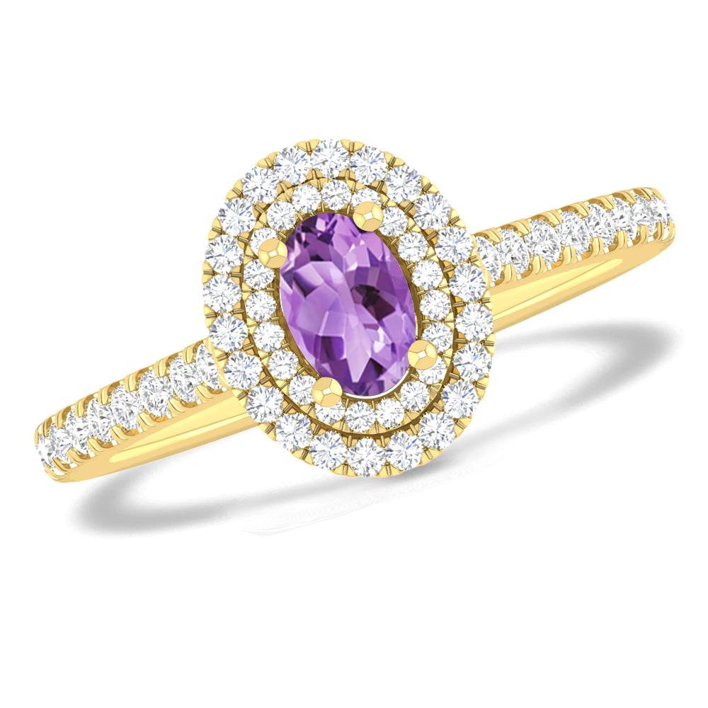 Yellow Gold - Amethyst