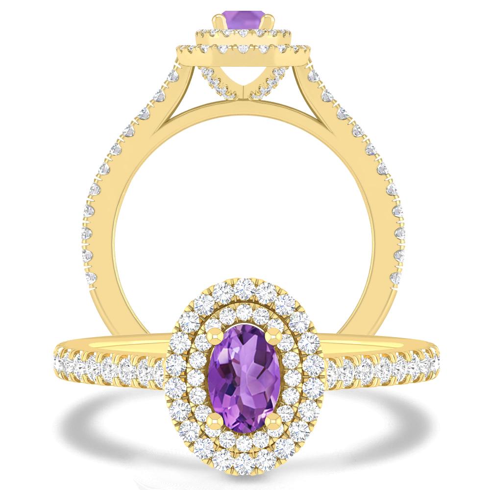 Yellow Gold - Amethyst