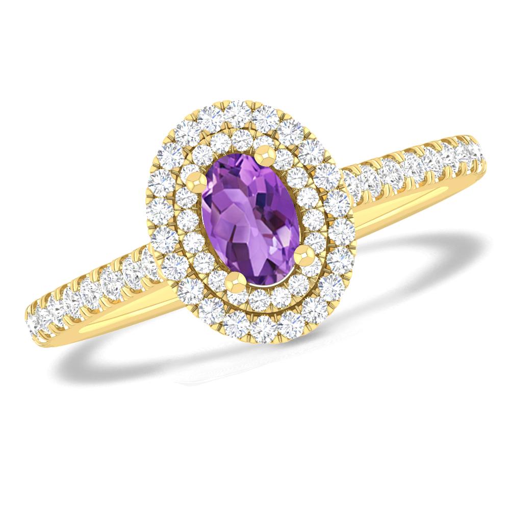 Yellow Gold - Amethyst