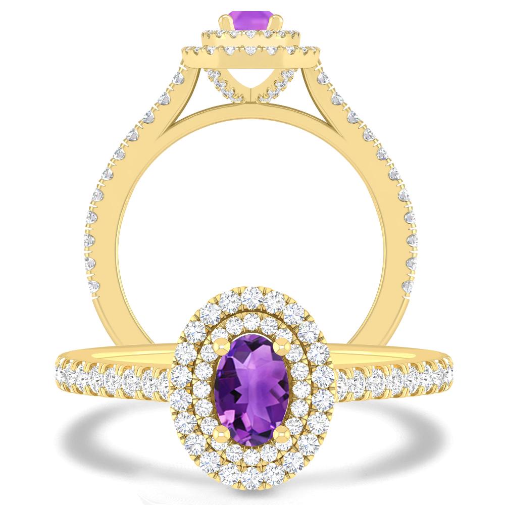Yellow Gold - Amethyst