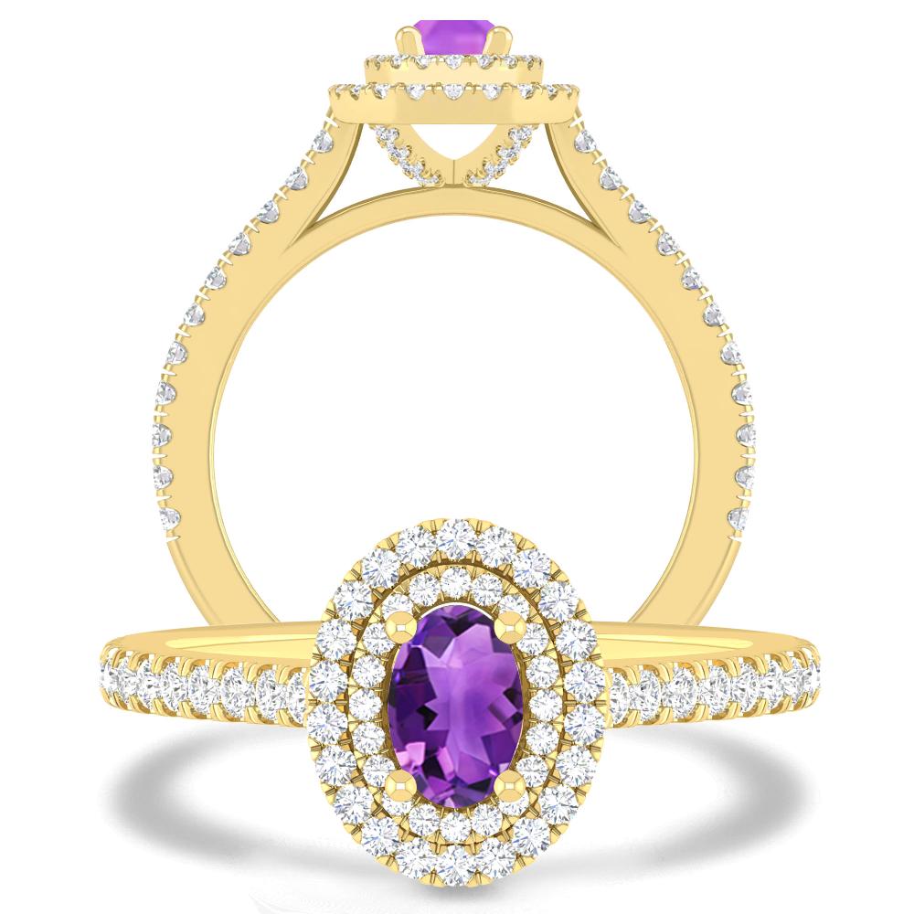 Yellow Gold - Amethyst