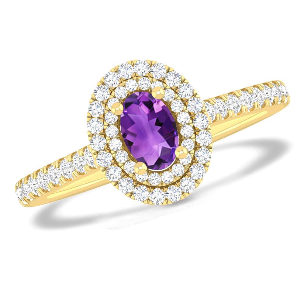 Yellow Gold - Amethyst