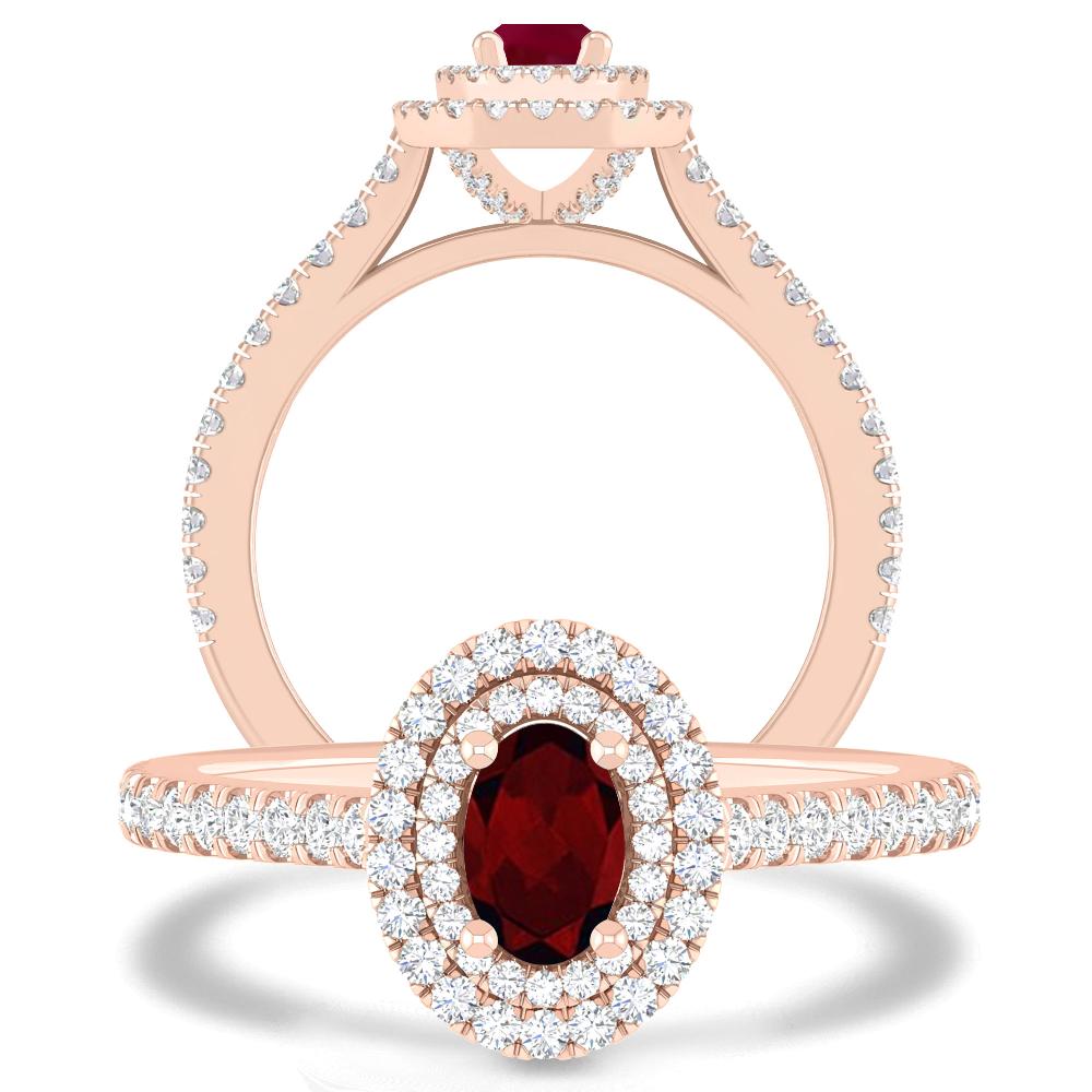 Rose Gold - Garnet