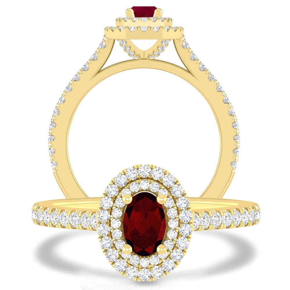 Yellow Gold - Garnet